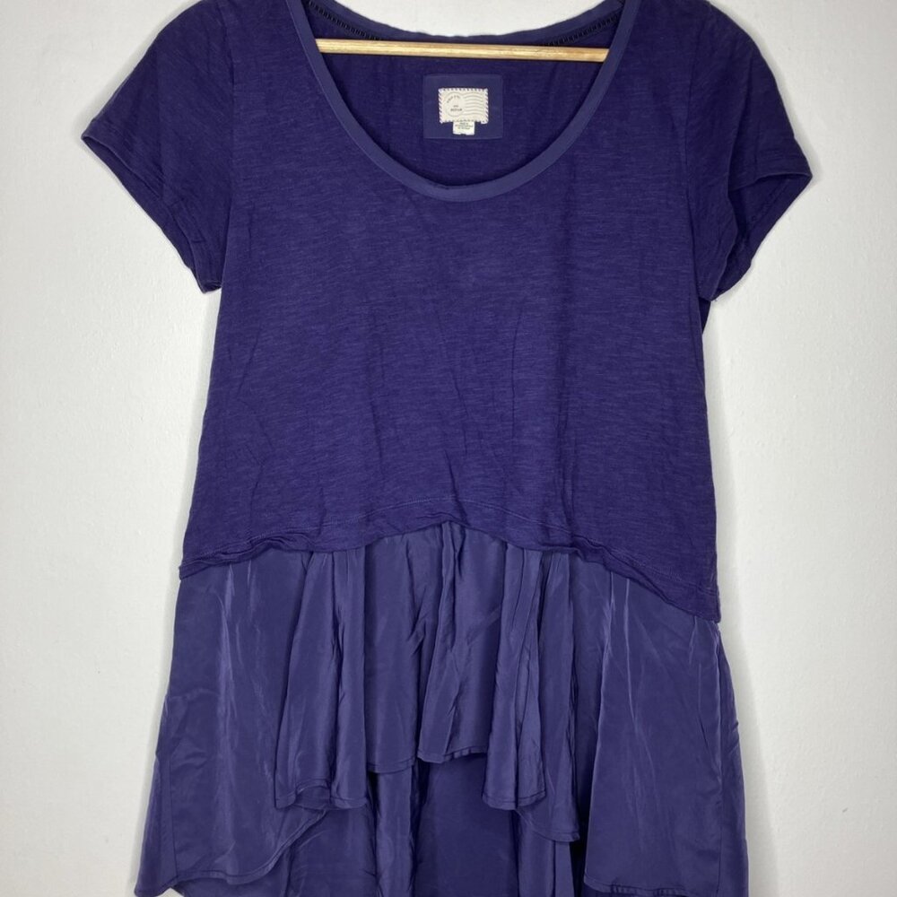Postmark Anthropologie Blue Tunic Blouse Women's Medium